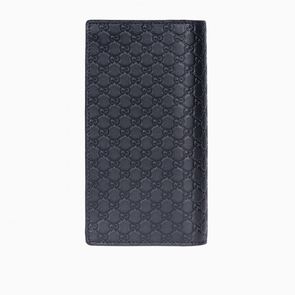 Navy Blue Leather Gucci Long wallet Guccissima - Picture 1 of 6
